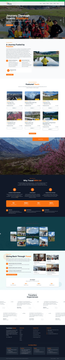 Travel Series Pakistan travel & tourism site — website design and development by Digital Pine